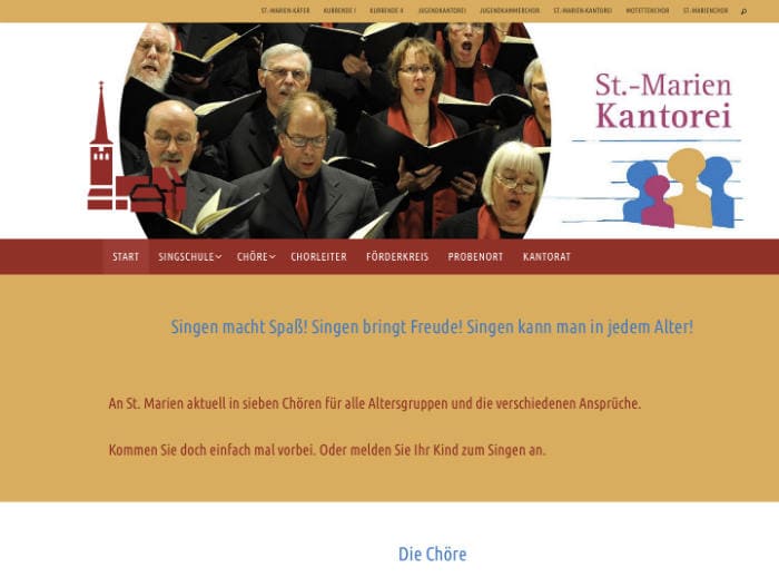 Singschule Webseite
