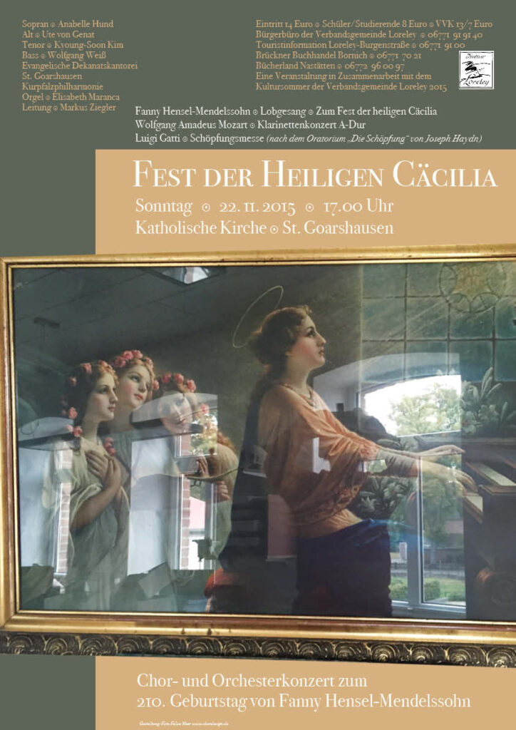 Fest der Heiligen Cäcilia Chor und Orchesterkonzert 2015 st. Goarshausen Design Felice Meer