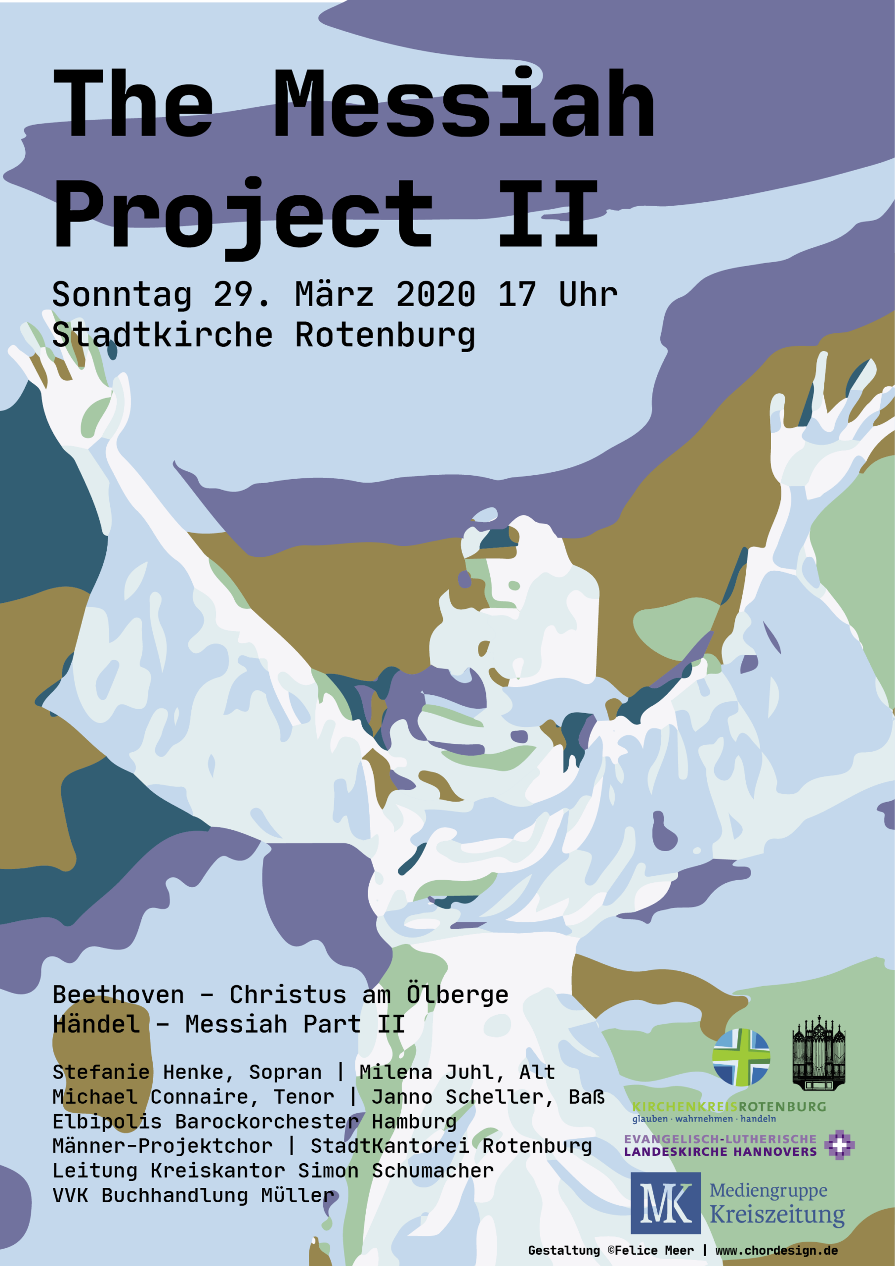 The Messiah Projekt in Rotenburg 2020, Konzertwerbung von Felice Meer