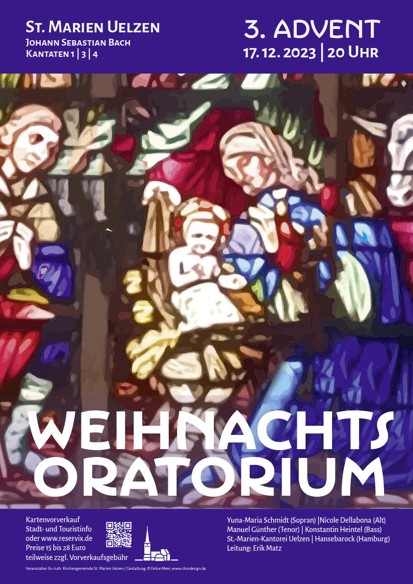 Weihanchtsoratorium zum 3. advent in Uelzen 2023, Gestaltung Felice Meer
