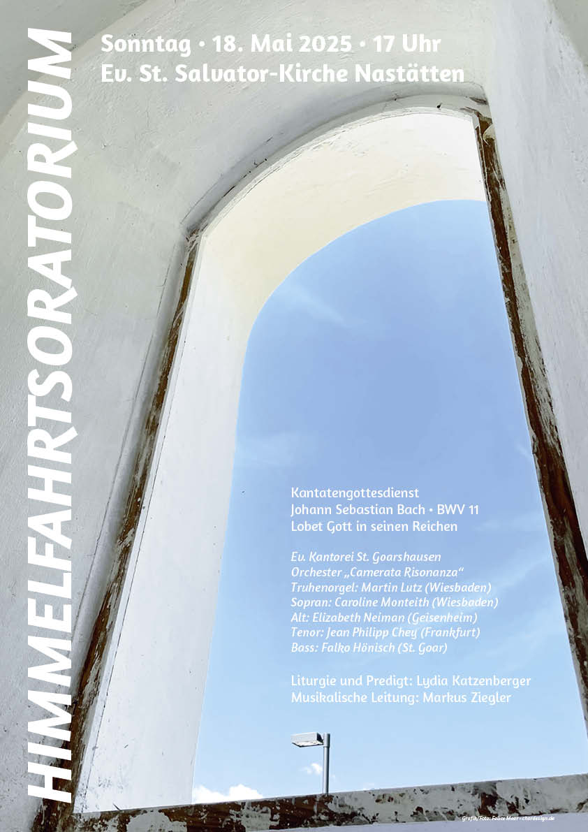 Himmelfahrtsoratorium in nastätten 2025, Kantatengottesdienst, Gestaltung Studio Chordesign