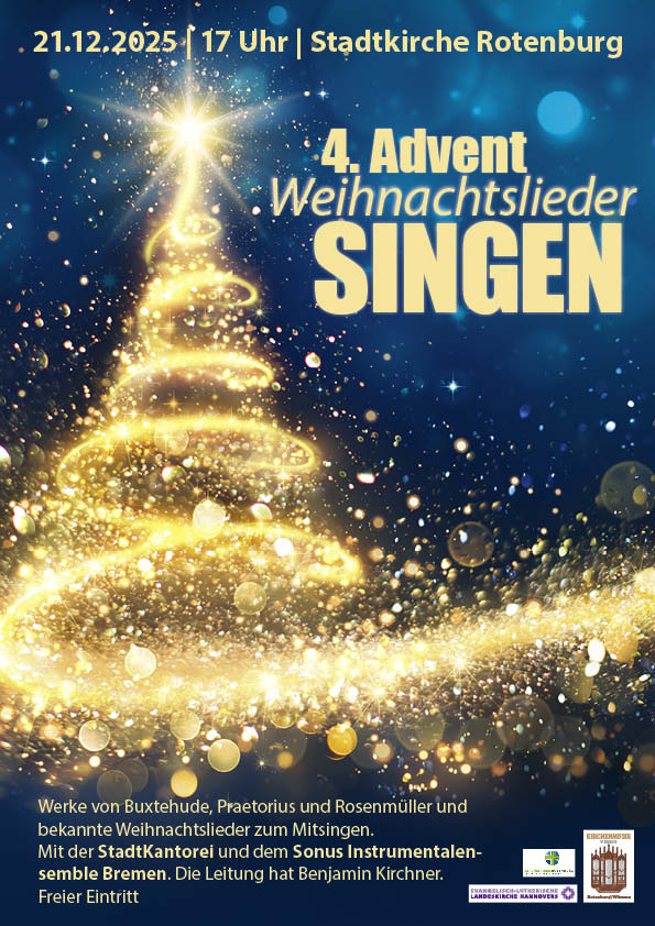 Weihnachtsliedersingen zum 4. Advent in der Kirche 2025, Gestaltung Felice Meer