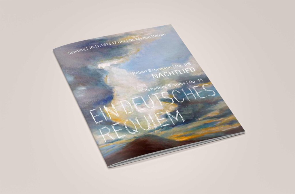 Programmheft zum Oratorienkonzert, Teil des Komplettangebotes Konzertwerbung des studio Chordesign